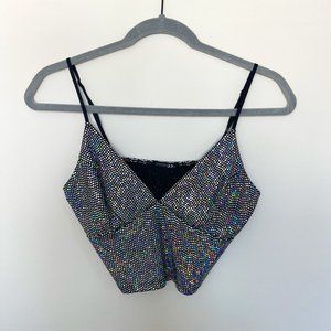 Disco Cropped Tank Top